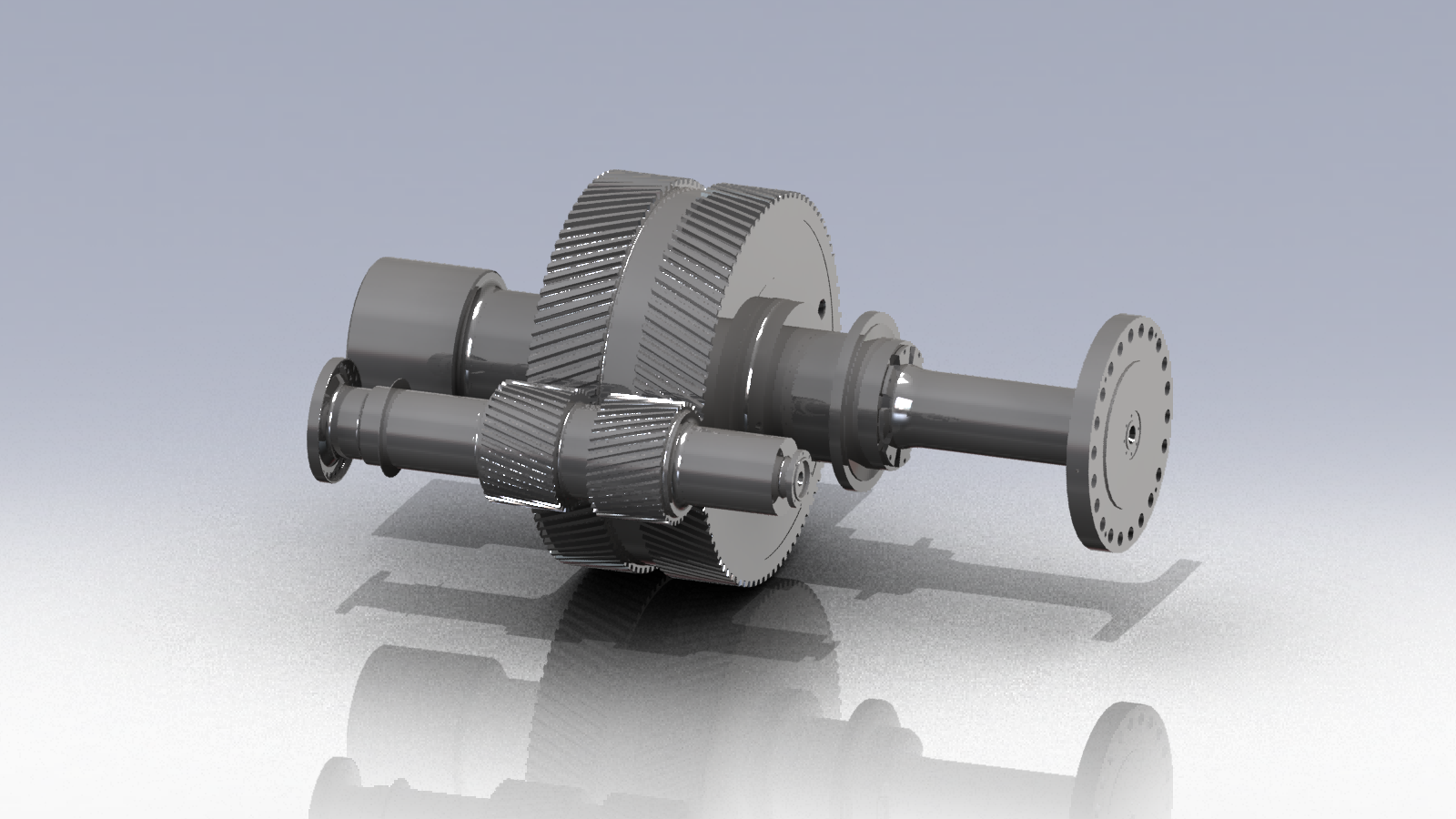 Gearset with flexible shaft