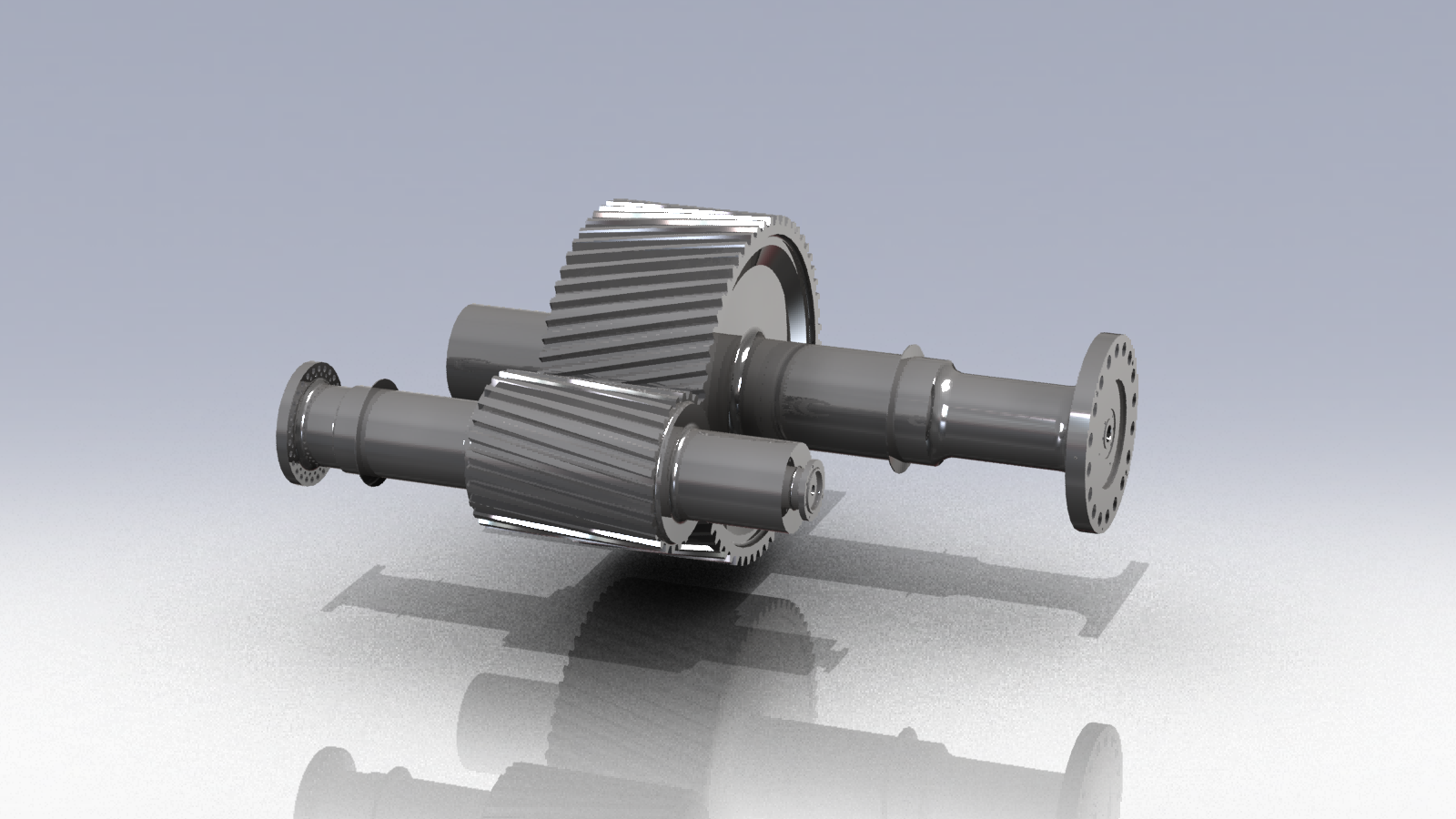 Gearset with single helical
